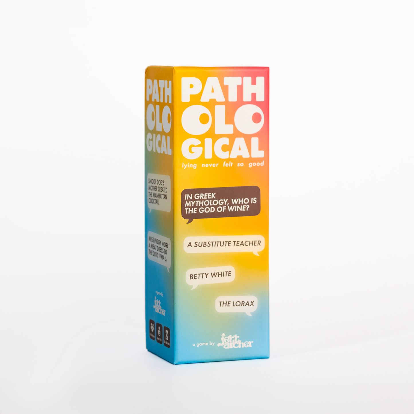 Pathological Party Trivia Card Board Game Box Angle