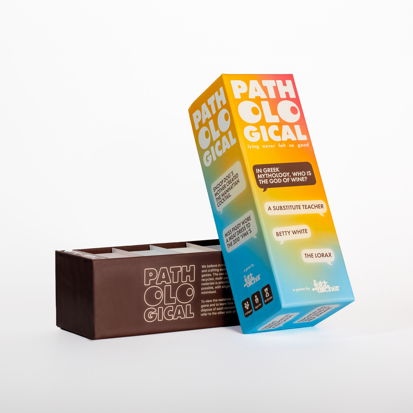 Pathological Party Trivia Card Board Game Box Open
