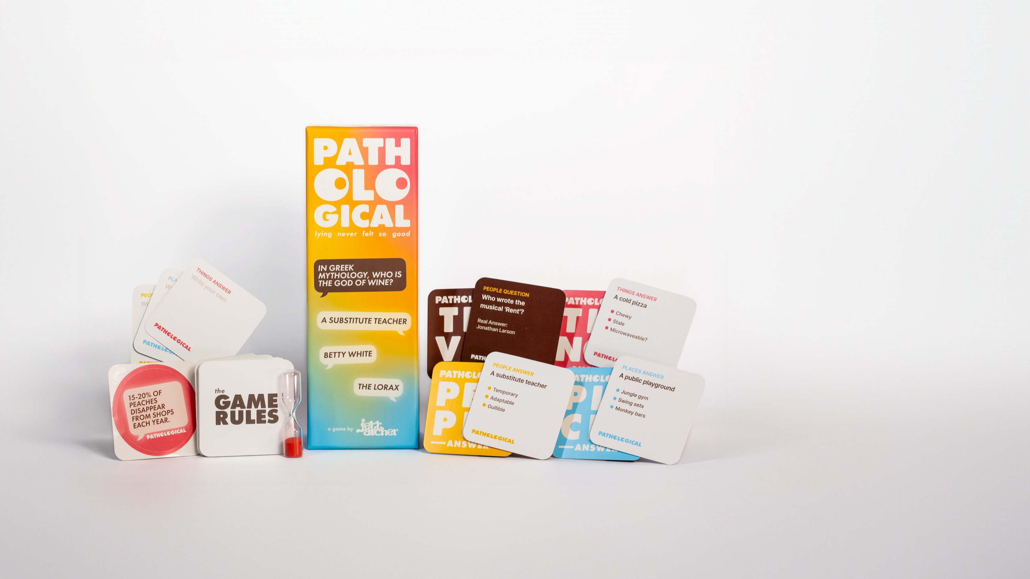 Pathological Party Card Board Game Box with Components Cards Timer Sticker and Rulebook